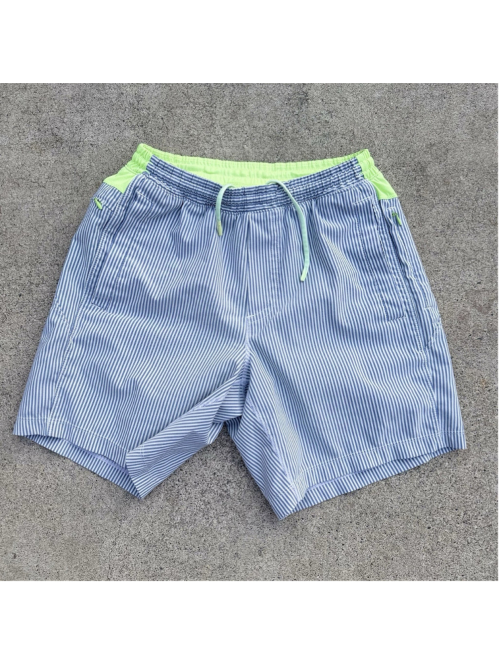 Birddogs Men’s Blue Striped Gym Shorts With Built In Liner Size Small